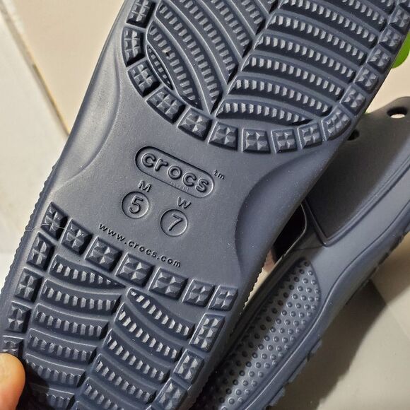 Classic Crocs Unisex Slides Navy Waterproof Men 5 /Womens 7 206121-410 New - Picture 7 of 10